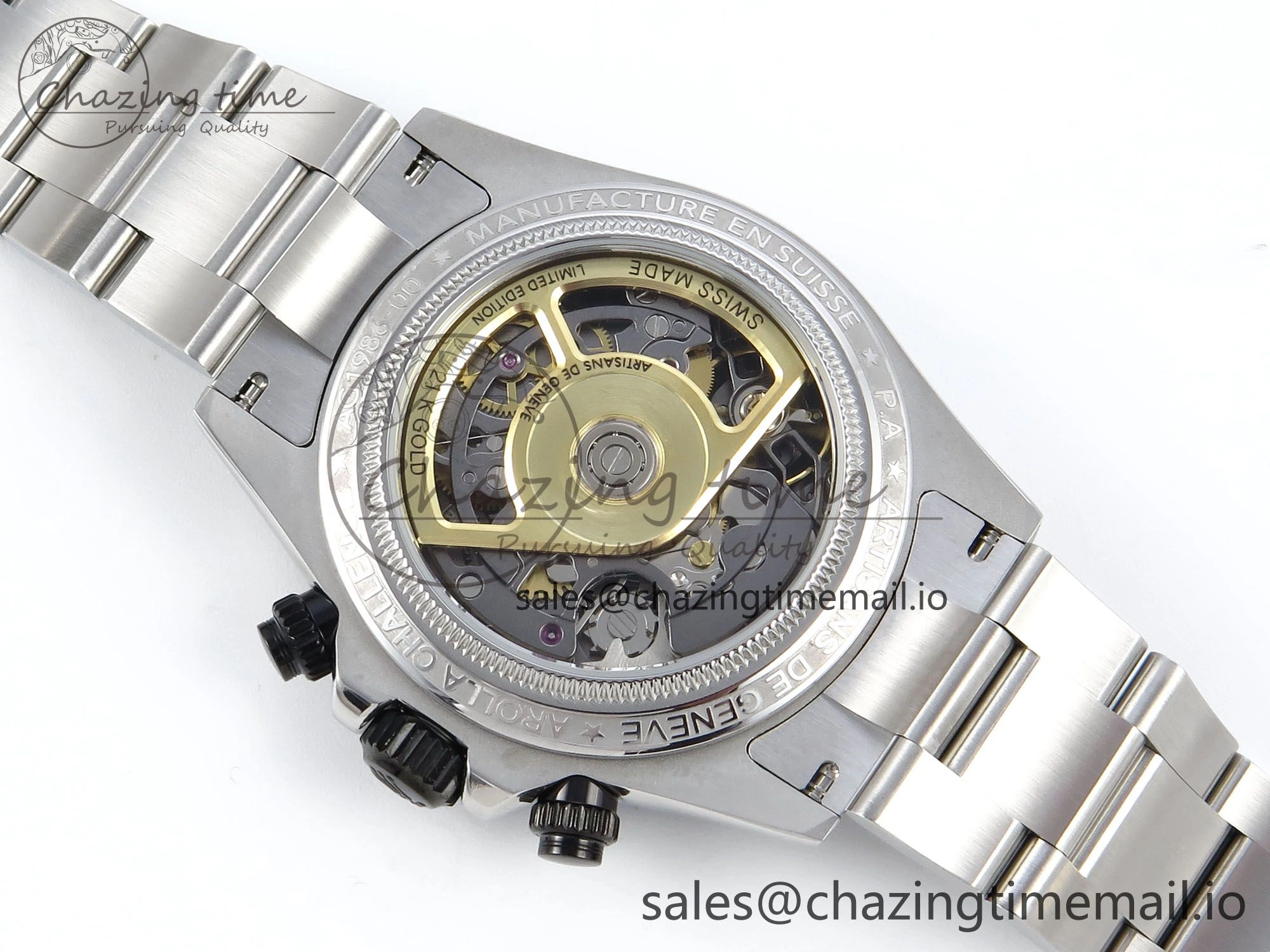 Daytona Artisans Skeleton SS ADGF Best Edition Skeleton Dial on SS Oyster Bracelet SA ModernLook 750