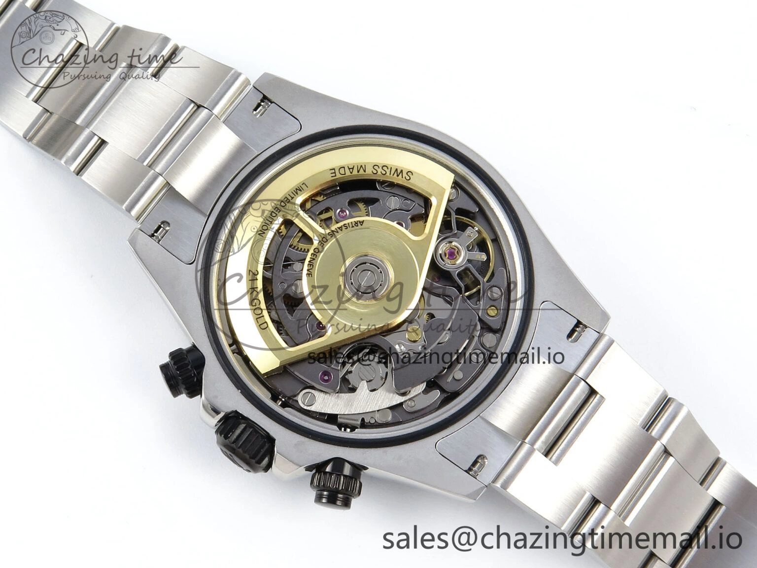 Daytona Artisans Skeleton SS ADGF Best Edition Skeleton Dial on SS Oyster Bracelet SA ModernLook 750