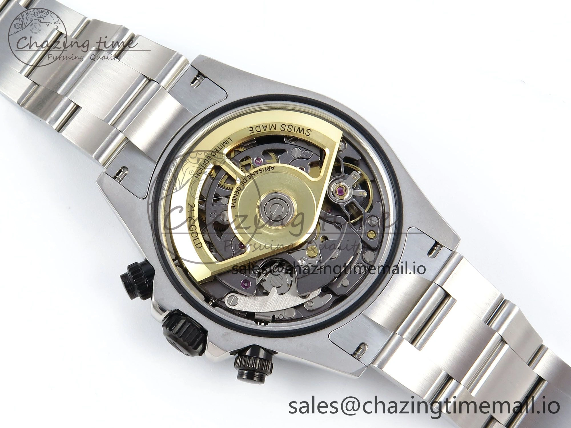 Daytona Artisans Skeleton SS ADGF Best Edition Skeleton Dial on SS Oyster Bracelet SA ModernLook 750