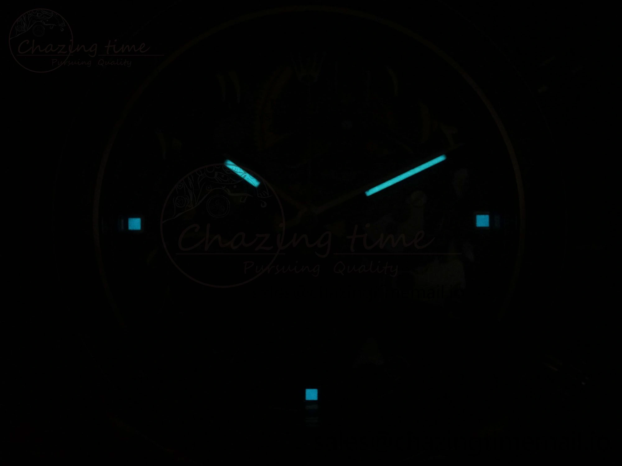 Daytona Artisans Skeleton YG ADGF Best Edition Blue Ceramic Bezel Skeleton Dial on YG Oyster Bracelet SA OnTrend 1174