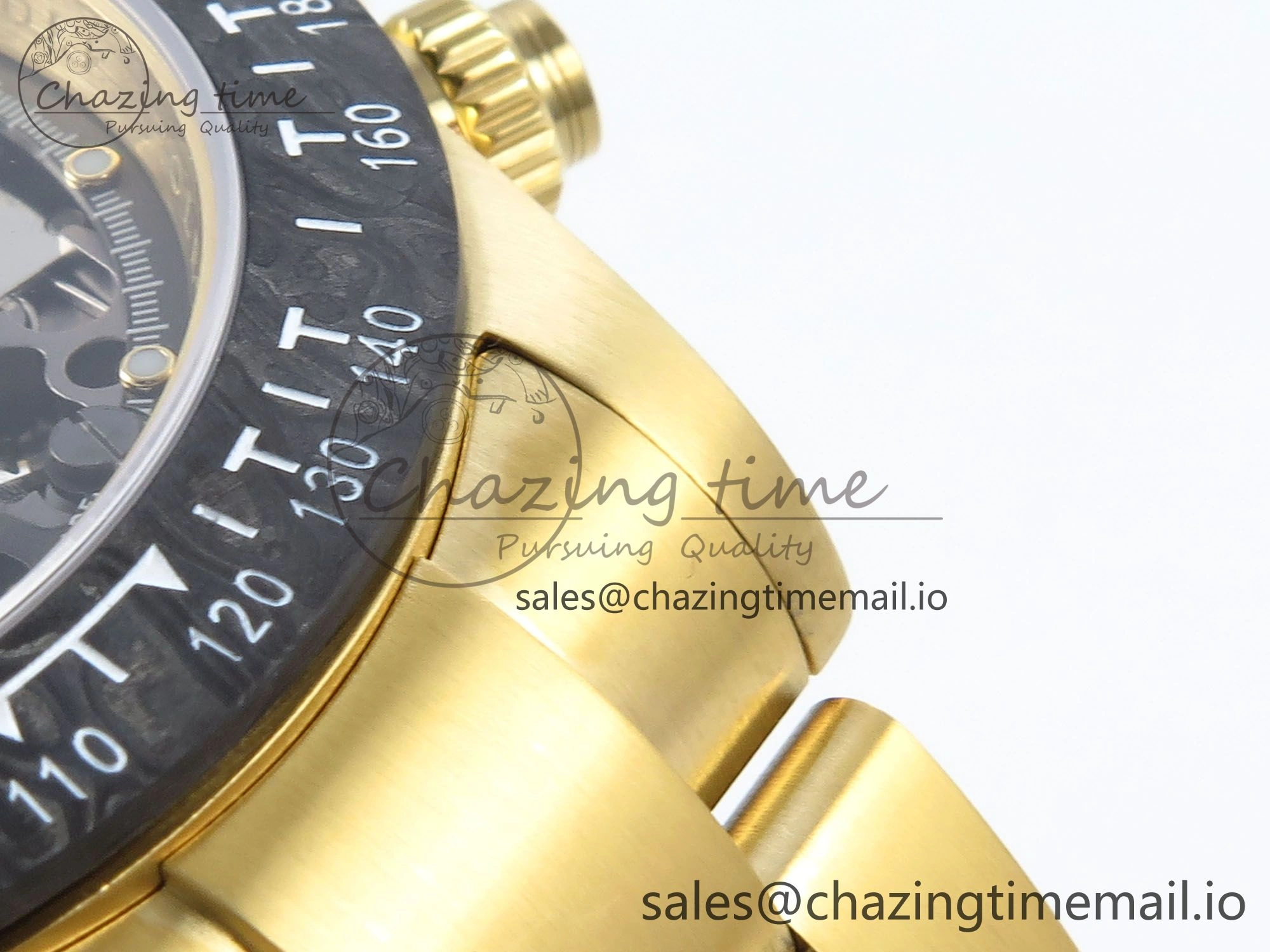 SoftTouch Daytona Artisans Skeleton YG ADGF Best Edition Skeleton Dial on YG Oyster Bracelet SA 754