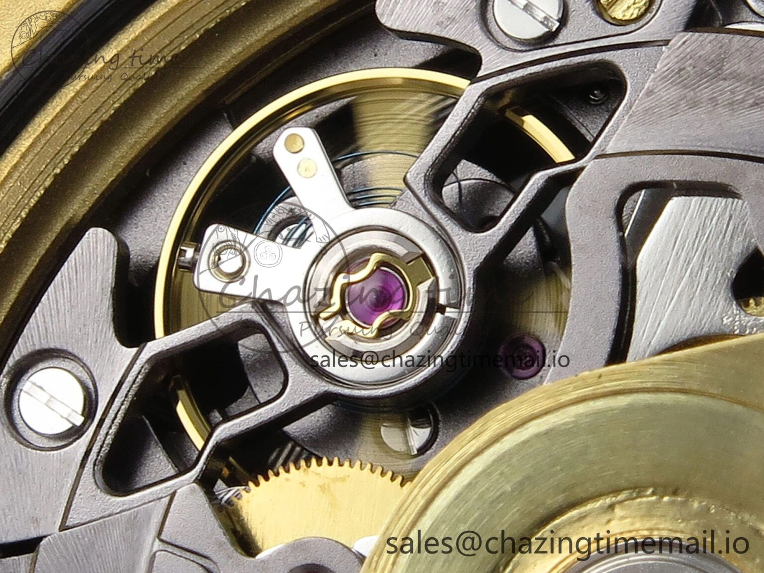 SoftTouch Daytona Artisans Skeleton YG ADGF Best Edition Skeleton Dial on YG Oyster Bracelet SA 754