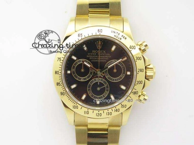 Daytona BP Maker Full YG Wrapped Case Black Dial On Full YG Wrapped Bracelet A Vibrant 3874
