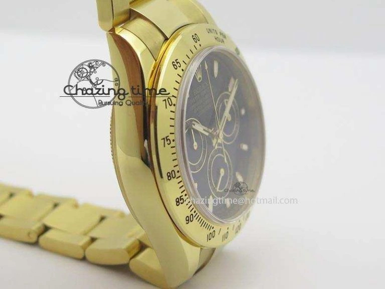 Daytona BP Maker Full YG Wrapped Case Black Dial On Full YG Wrapped Bracelet A Vibrant 3874