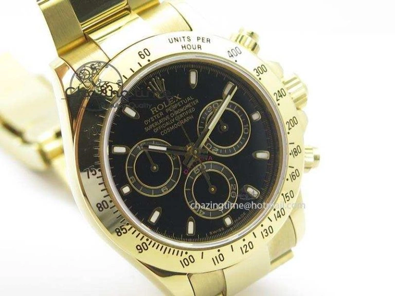 Daytona BP Maker Full YG Wrapped Case Black Dial On Full YG Wrapped Bracelet A Vibrant 3874