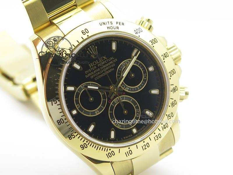 Daytona BP Maker Full YG Wrapped Case Black Dial On Full YG Wrapped Bracelet A Vibrant 3874