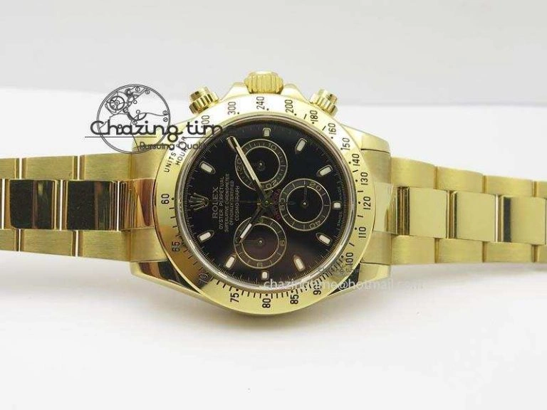 Daytona BP Maker Full YG Wrapped Case Black Dial On Full YG Wrapped Bracelet A Vibrant 3874