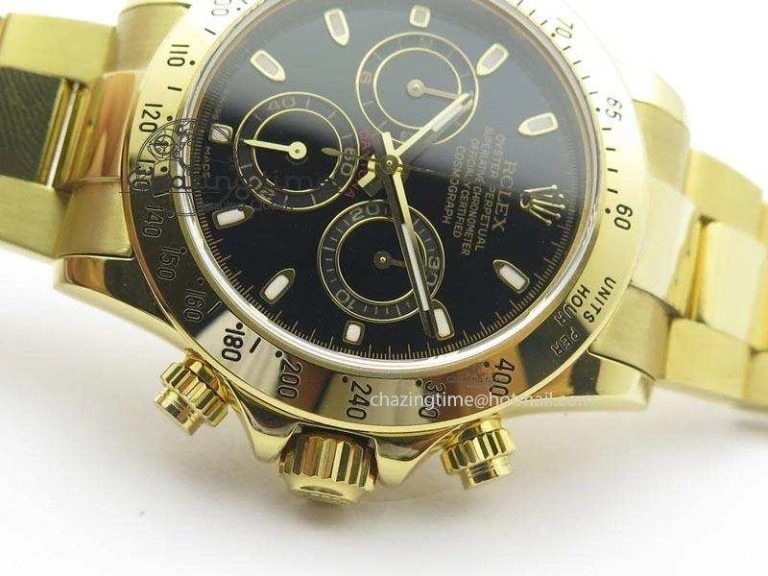 Daytona BP Maker Full YG Wrapped Case Black Dial On Full YG Wrapped Bracelet A Vibrant 3874
