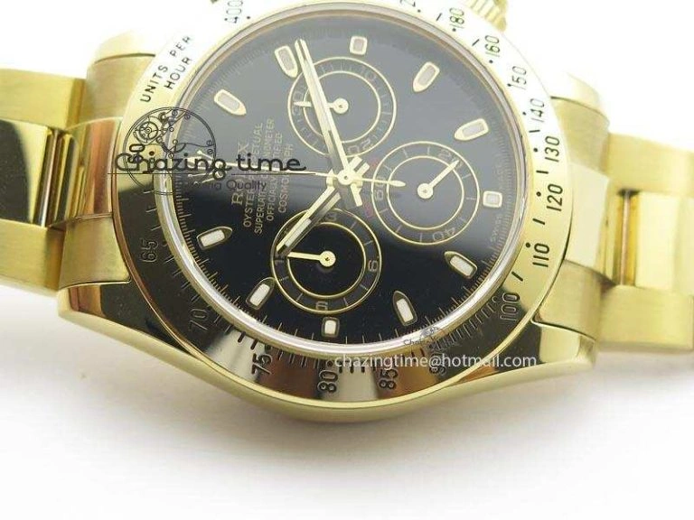 Daytona BP Maker Full YG Wrapped Case Black Dial On Full YG Wrapped Bracelet A Vibrant 3874