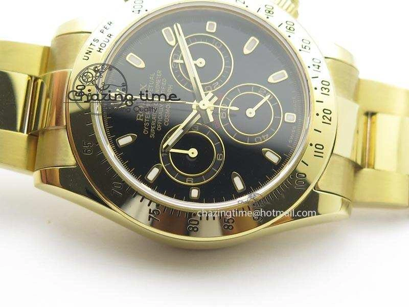 Daytona BP Maker Full YG Wrapped Case Black Dial On Full YG Wrapped Bracelet A Vibrant 3874