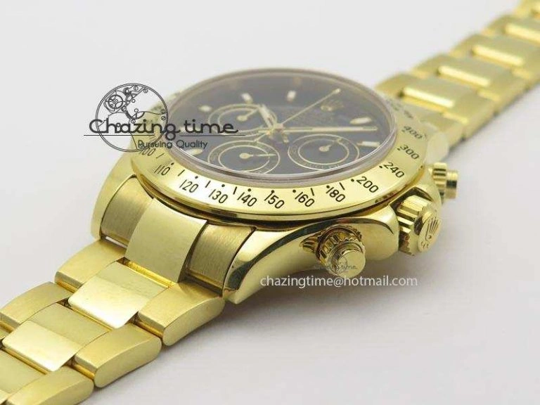 Daytona BP Maker Full YG Wrapped Case Black Dial On Full YG Wrapped Bracelet A Vibrant 3874