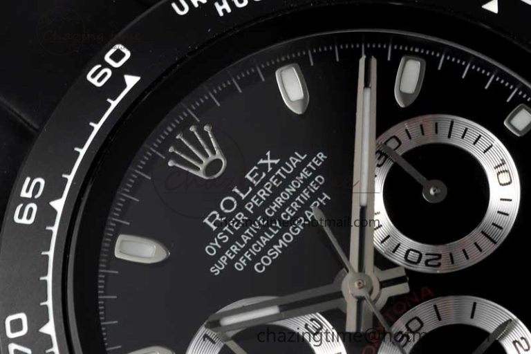 TravelReady Daytona Black Ceramic 5GF Best Edition Black Dial Black Pusher on Black Rubber Strap A 2330