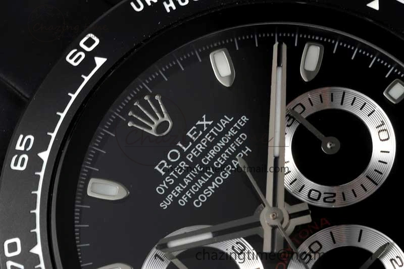TravelReady Daytona Black Ceramic 5GF Best Edition Black Dial Black Pusher on Black Rubber Strap A 2330
