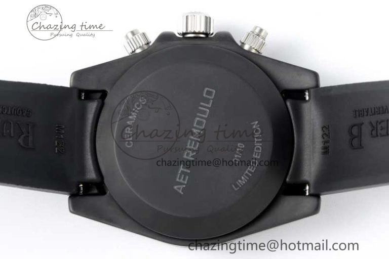 Classic Daytona Black Ceramic 5GF Best Edition Black Dial SS Pusher on Black Rubber Strap A 2331