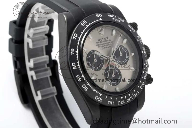Daytona Black Ceramic 5GF Best Edition Gray Dial Black Pusher on Black Rubber Strap A NewStyle 2328