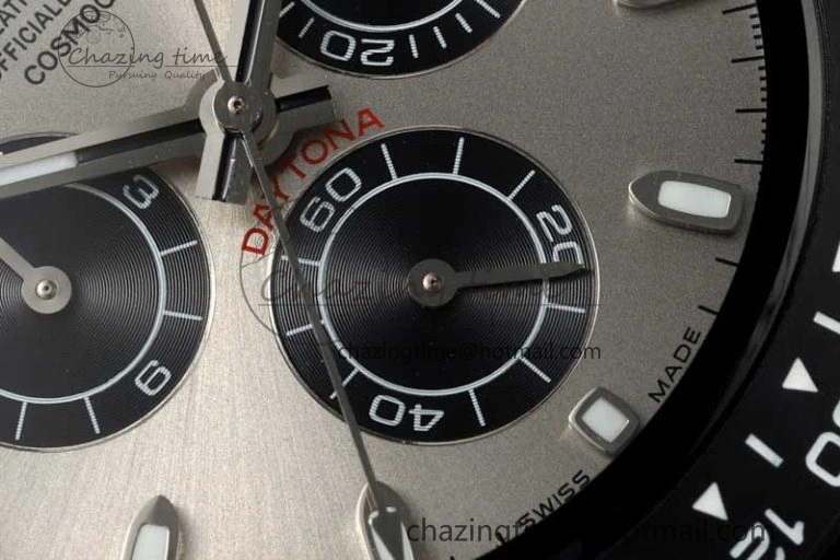 Daytona Black Ceramic 5GF Best Edition Gray Dial Black Pusher on Black Rubber Strap A NewStyle 2328