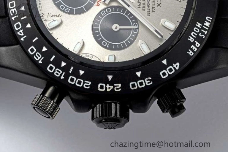 Daytona Black Ceramic 5GF Best Edition Gray Dial Black Pusher on Black Rubber Strap A NewStyle 2328