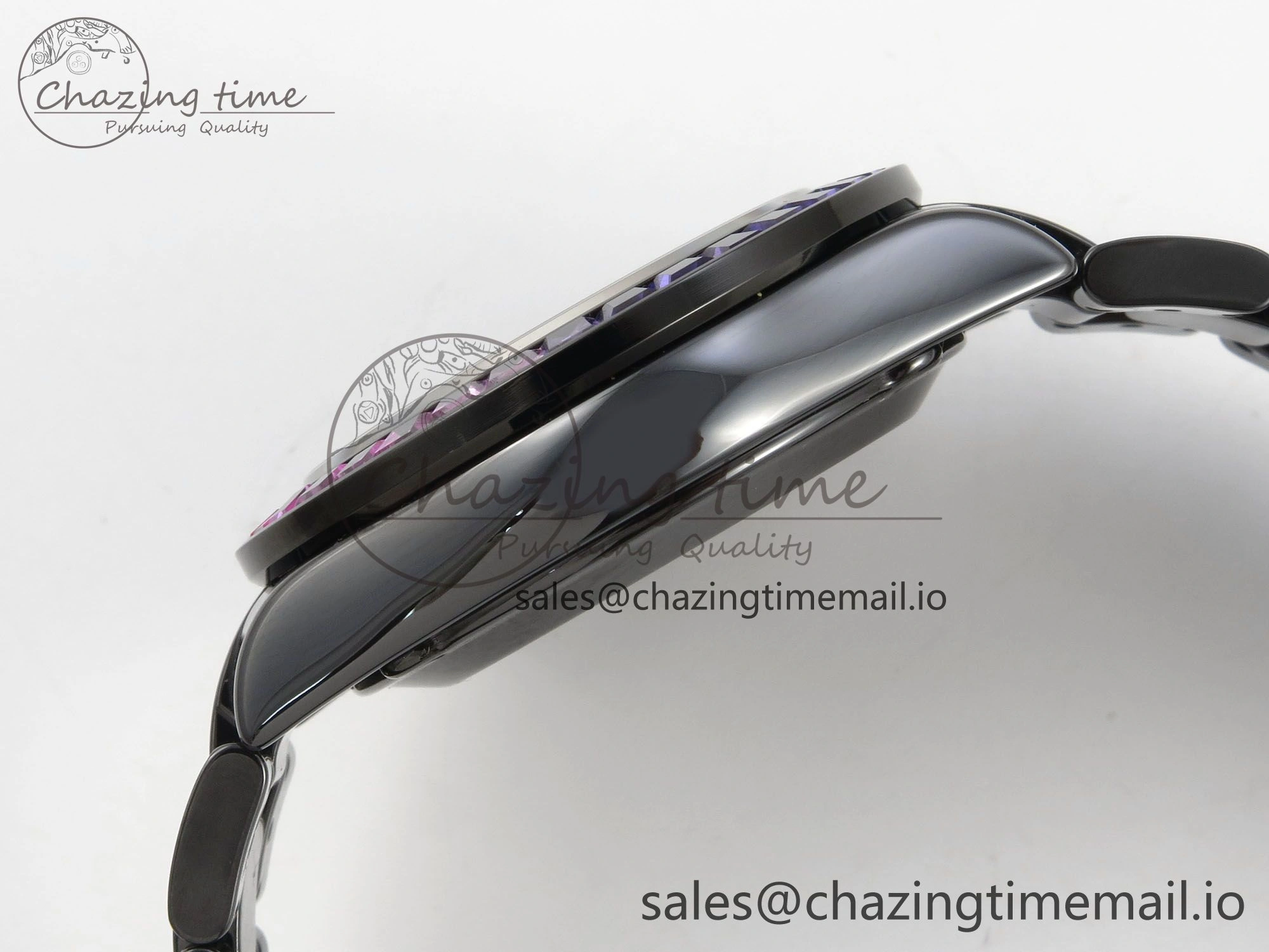 Lightweight Daytona Black Ceramic Case and Bracelet Black Rainbow Dial Rainbow Bezel SONIC Best Edition SA 180