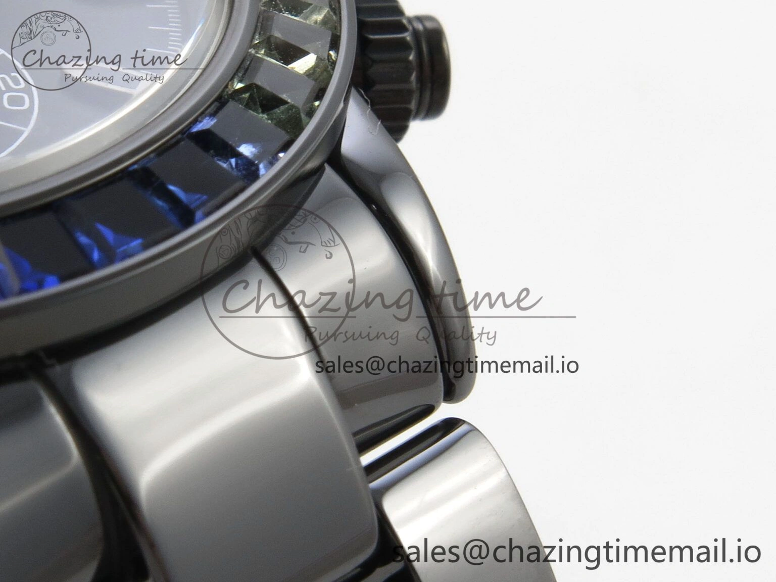Lightweight Daytona Black Ceramic Case and Bracelet Black Rainbow Dial Rainbow Bezel SONIC Best Edition SA 180