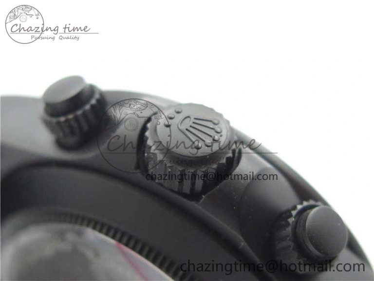 Daytona Blaken Rainbow Crystal Bezel PVD OXF Best Edition Black Dial on PVD Bracelet A Elegant 2942