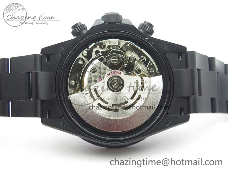 Daytona Blaken Rainbow Crystal Bezel PVD OXF Best Edition Black Dial on PVD Bracelet A Elegant 2942