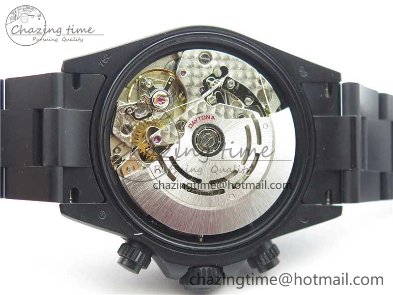 Daytona Blaken Rainbow Crystal Bezel PVD OXF Best Edition Black Dial on PVD Bracelet A Elegant 2942