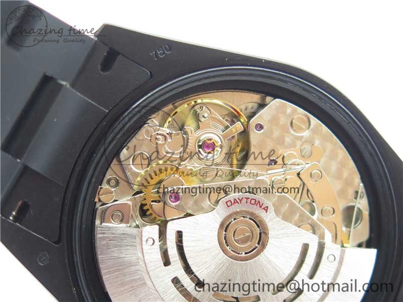 Daytona Blaken Rainbow Crystal Bezel PVD OXF Best Edition Black Dial on PVD Bracelet A Elegant 2942