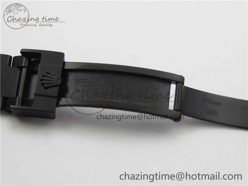 Daytona Blaken Rainbow Crystal Bezel PVD OXF Best Edition Black Dial on PVD Bracelet A Elegant 2942