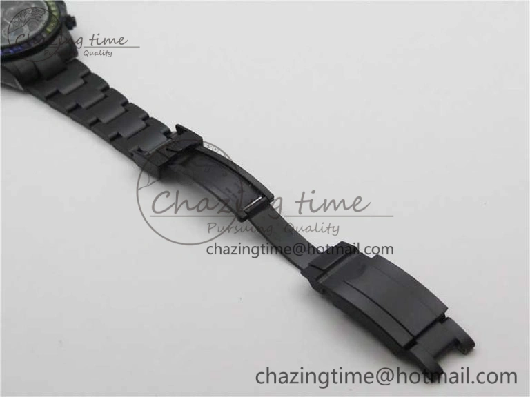 Daytona Blaken Rainbow Crystal Bezel PVD OXF Best Edition Black Dial on PVD Bracelet A Elegant 2942
