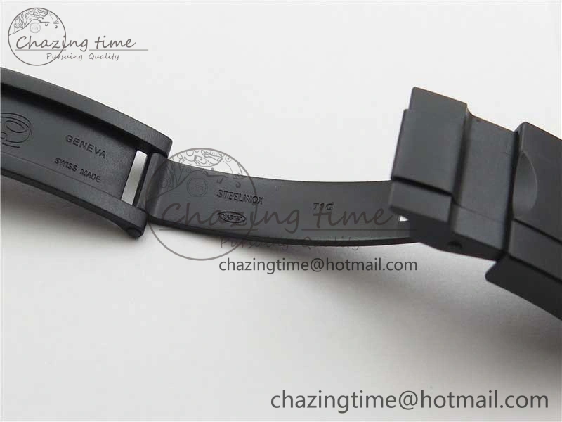 GoAnywhere Daytona Blaken Rainbow Crystal Bezel PVD VR Best Edition Black Dial on PVD Bracelet A7750 V 2759
