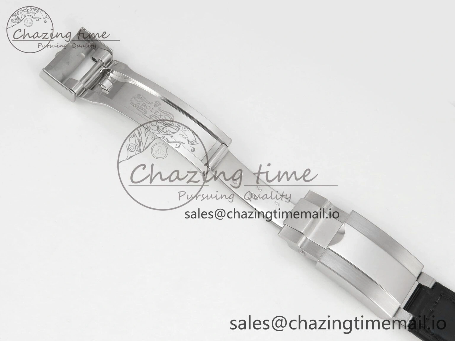 Daytona Cosmograph Light Crystals Bezel SS MPF Best White MOP Dial On Black Leather Strap A FlexibleFit 318