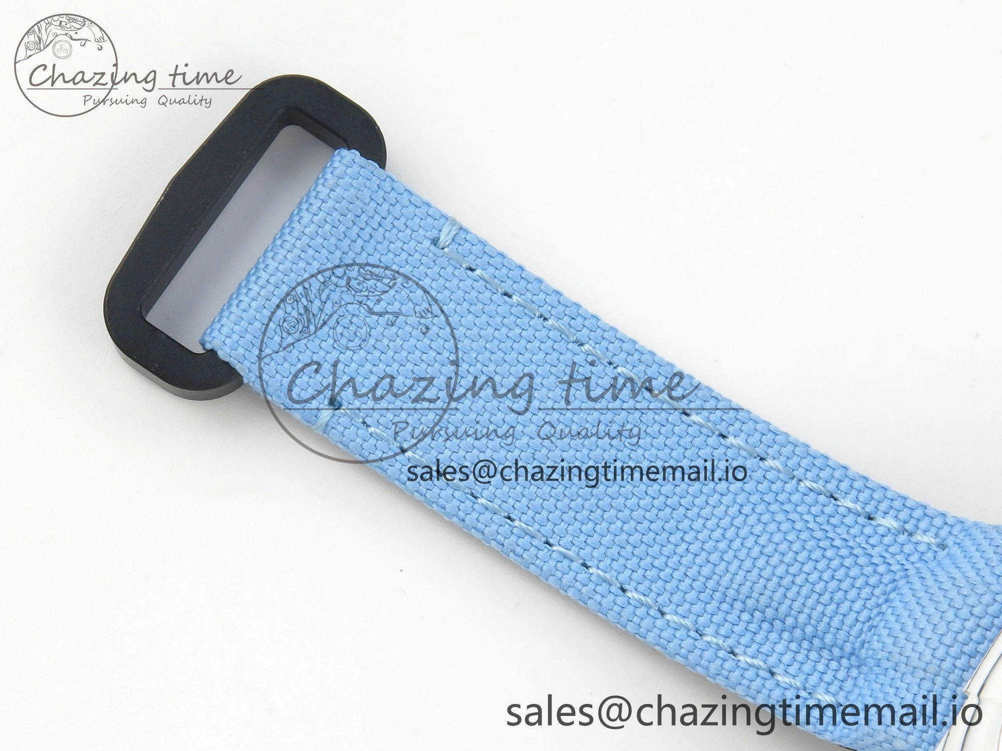 FlexibleFit Daytona Cosmograph White Carbon Blue Crystals Bezel MPF Best Blue Skeleton Dial on Blue Nylon Strap A 313