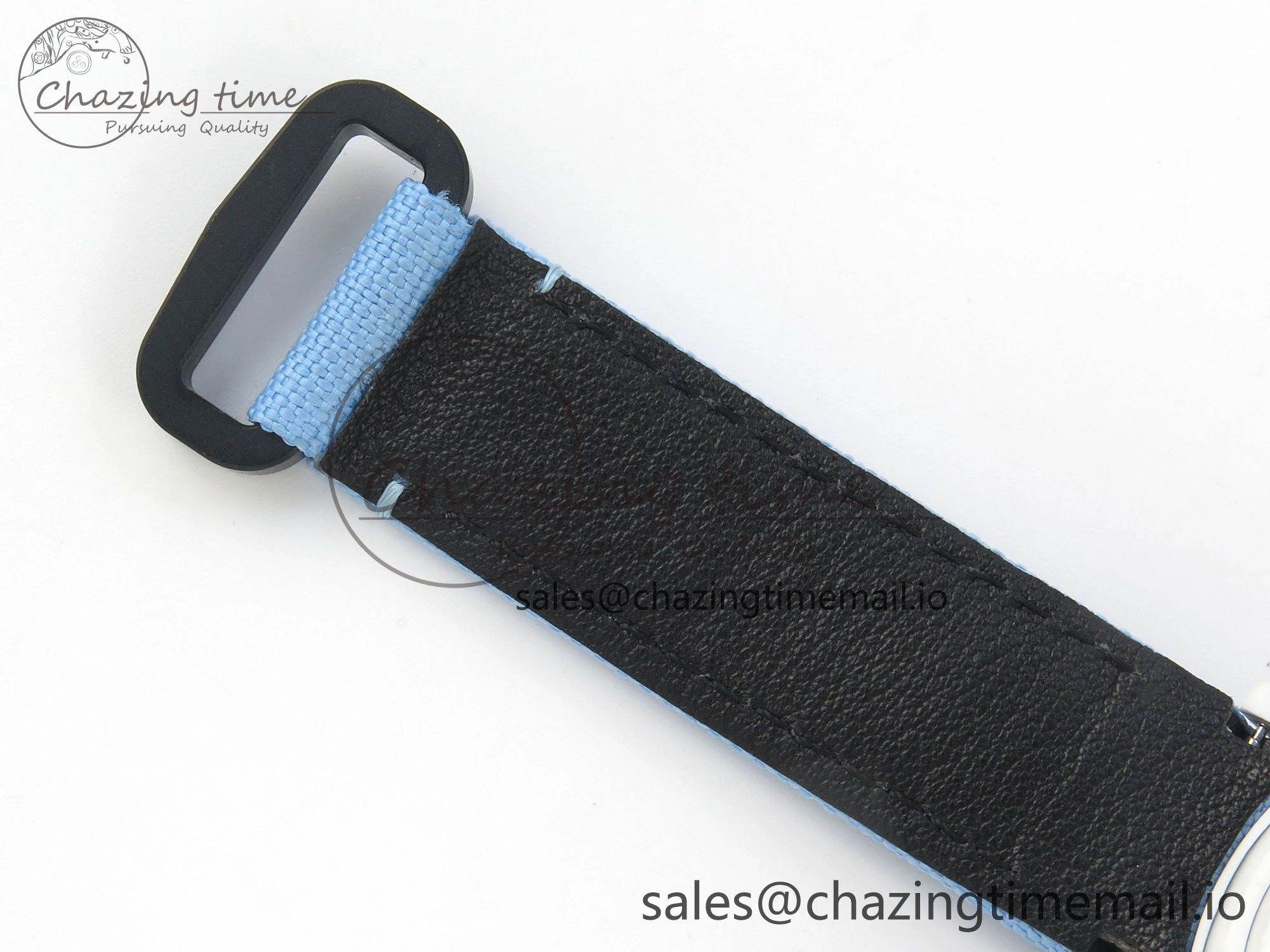 FlexibleFit Daytona Cosmograph White Carbon Blue Crystals Bezel MPF Best Blue Skeleton Dial on Blue Nylon Strap A 313