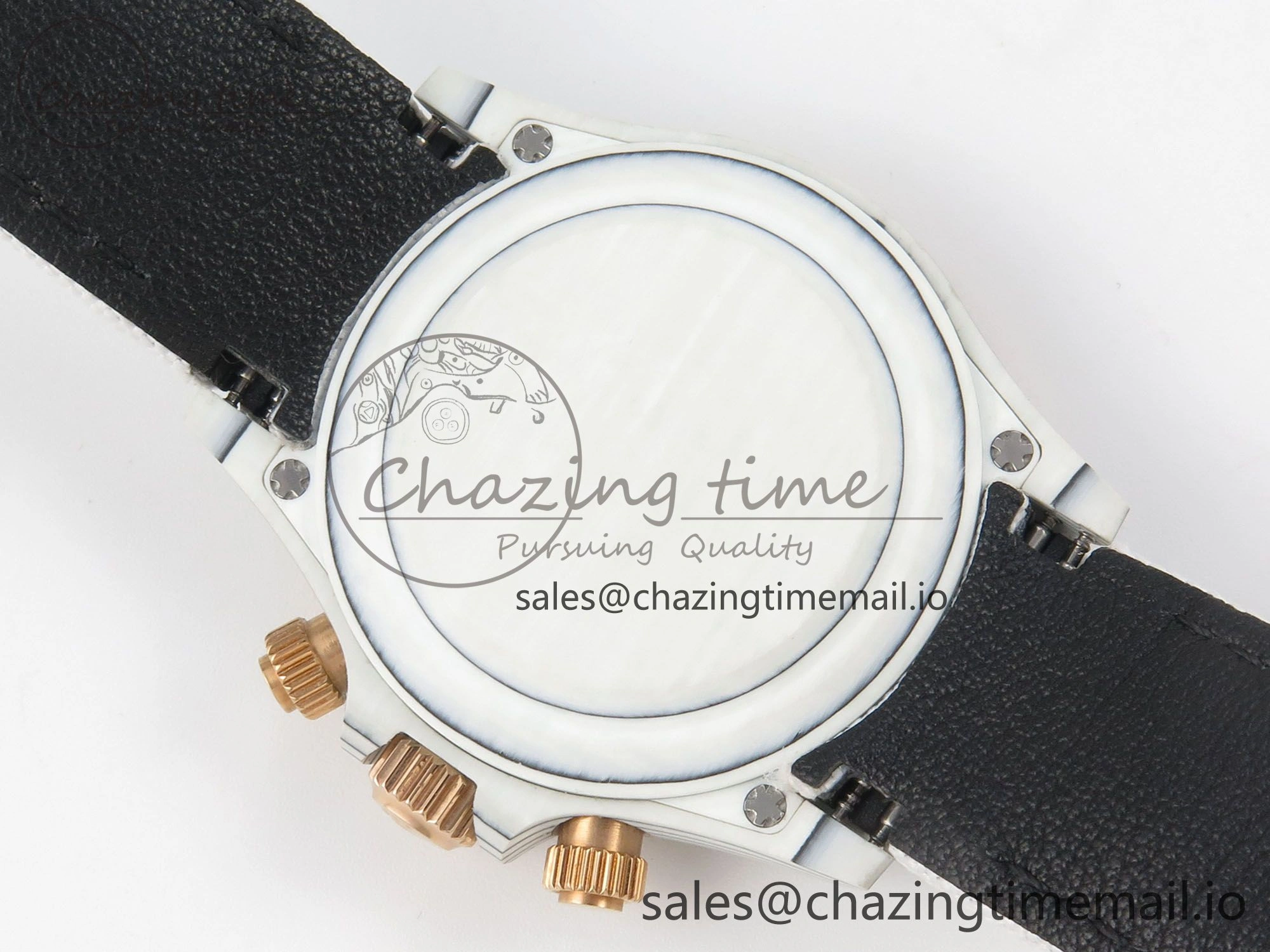Tailored Daytona Cosmograph White Carbon MPF Best Edition Full Diamond Dial White Nylon Strap A 316