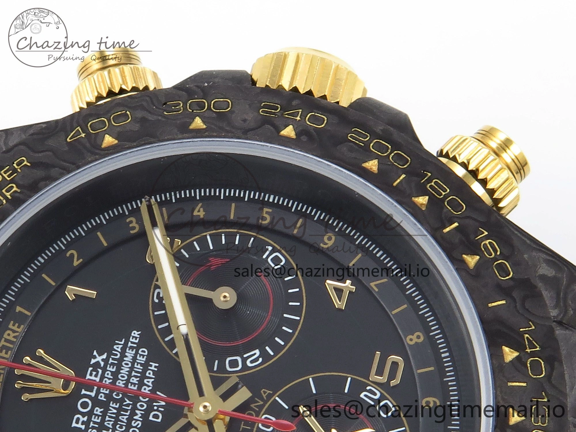 Daytona DIW “AVIA BLACK” Carbon DIWF 1:1 Best Edition Black Red Dial on Black Nylon Strap SH OdorResistant 1078