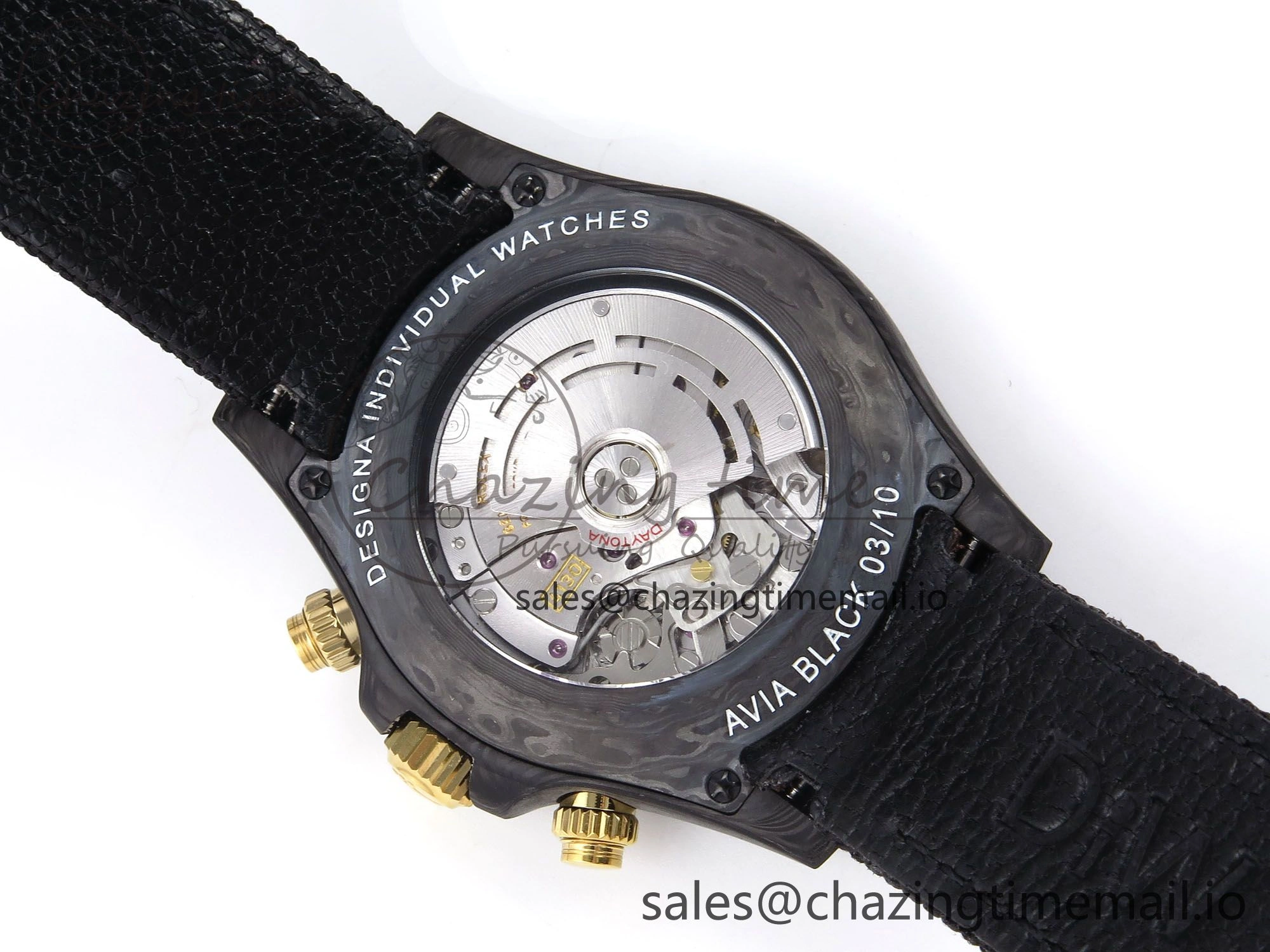Daytona DIW “AVIA BLACK” Carbon DIWF 1:1 Best Edition Black Red Dial on Black Nylon Strap SH OdorResistant 1078