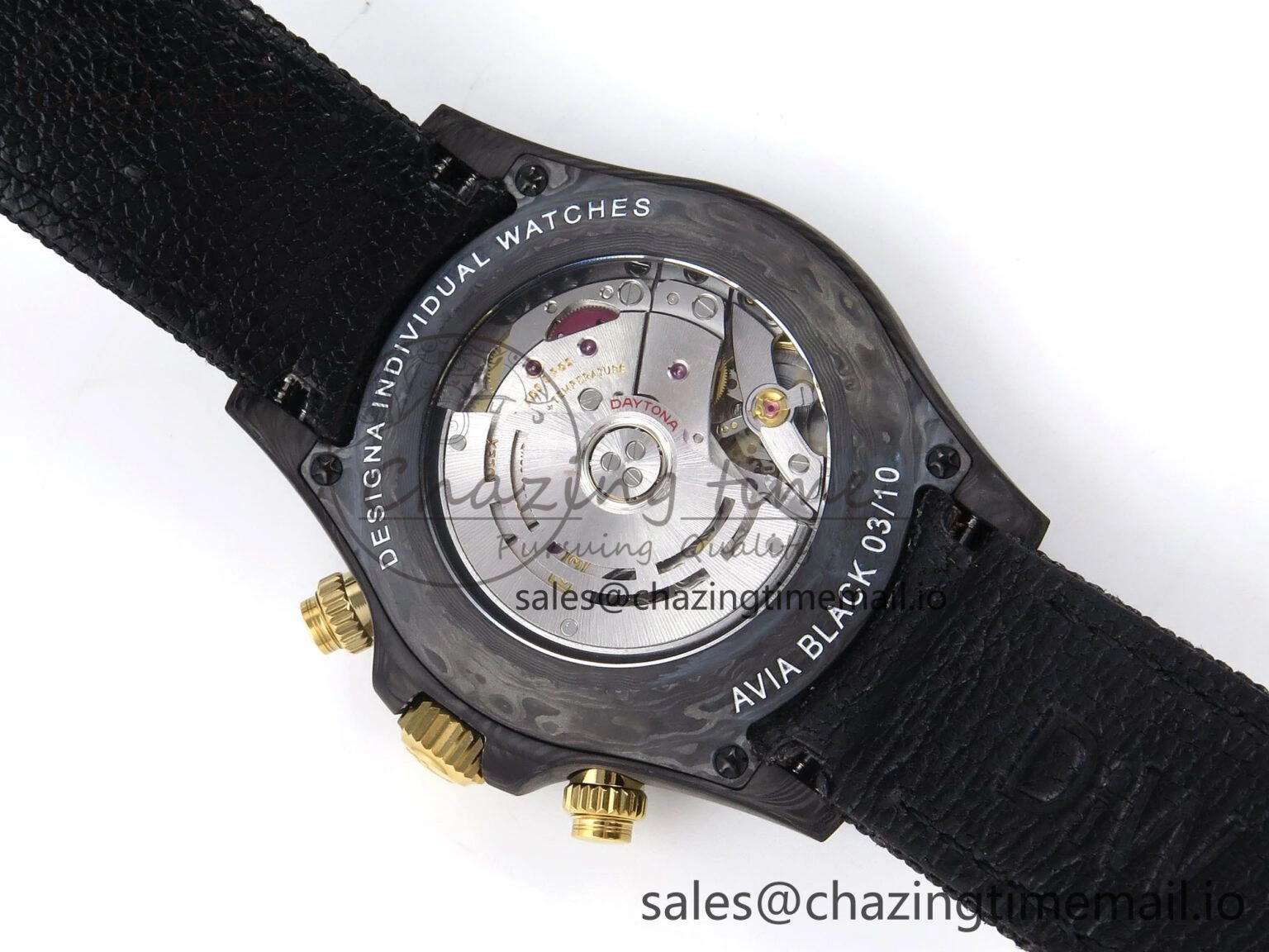 Daytona DIW “AVIA BLACK” Carbon DIWF 1:1 Best Edition Black Red Dial on Black Nylon Strap SH OdorResistant 1078
