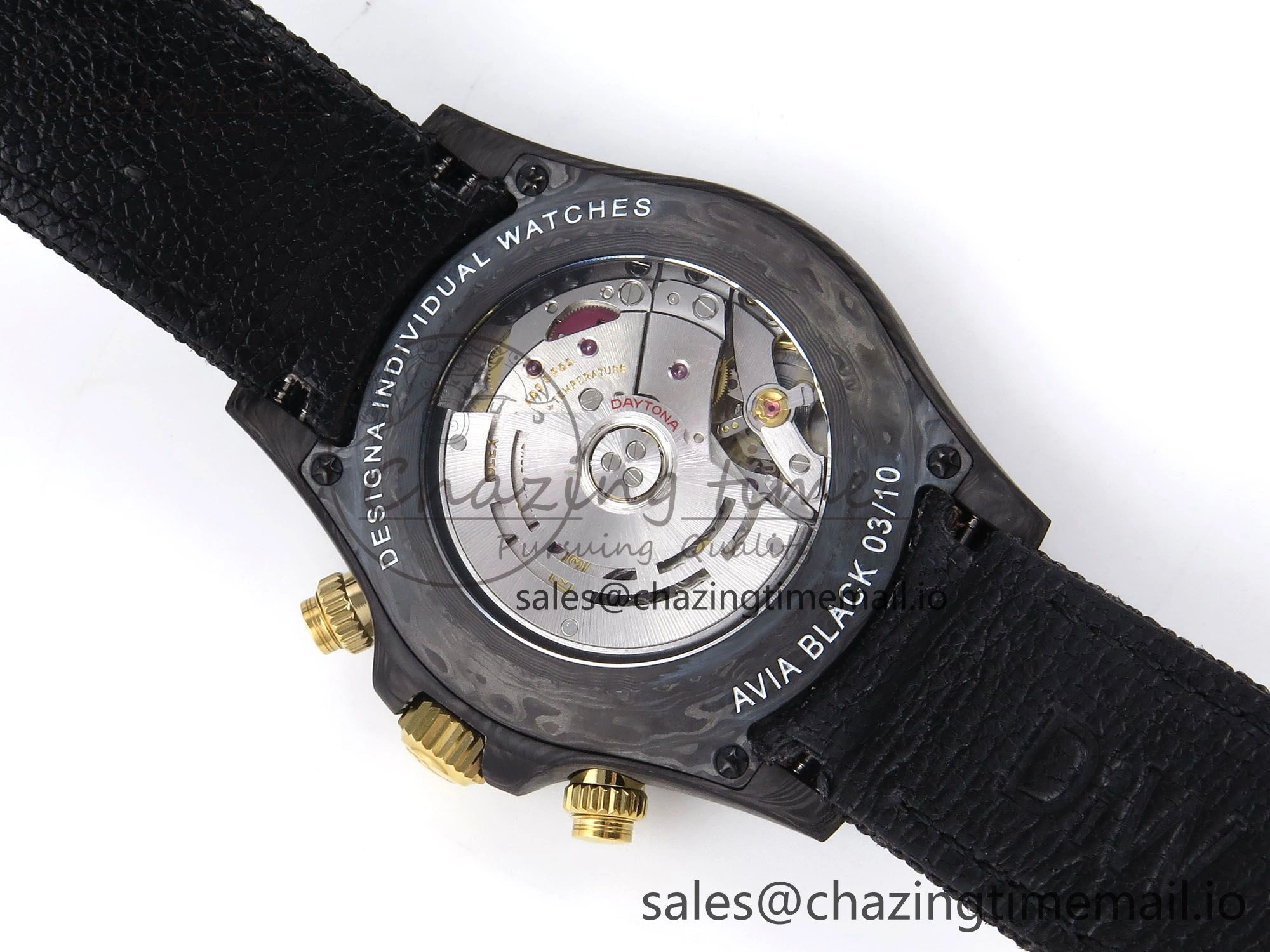 Daytona DIW “AVIA BLACK” Carbon DIWF 1:1 Best Edition Black Red Dial on Black Nylon Strap SH OdorResistant 1078