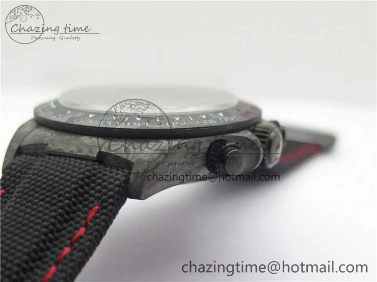 TechFriendly Daytona DIW All Black Carbon Noob 1:1 Best Edition Black Dial on Black Nylon Strap SA 2582