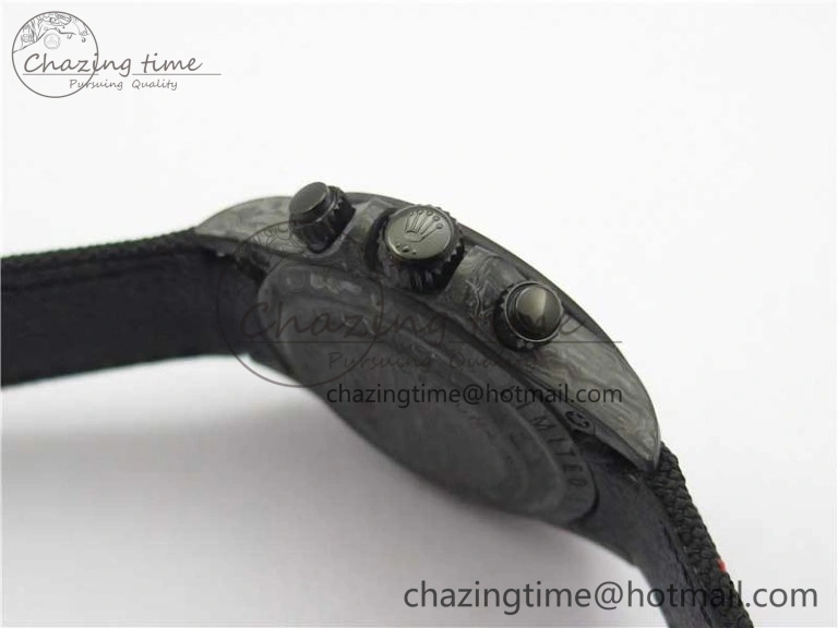 TechFriendly Daytona DIW All Black Carbon Noob 1:1 Best Edition Black Dial on Black Nylon Strap SA 2582
