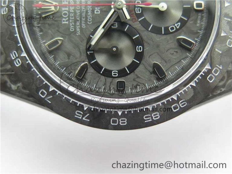 TechFriendly Daytona DIW All Black Carbon Noob 1:1 Best Edition Black Dial on Black Nylon Strap SA 2582