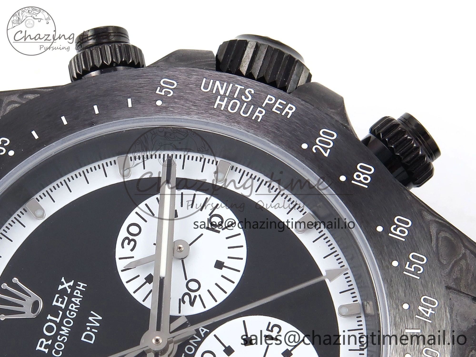 MultiPurpose Daytona DIW Black Carbon DIWF 1:1 Best Edition Black White Dial on Black Nylon Strap SH 1076