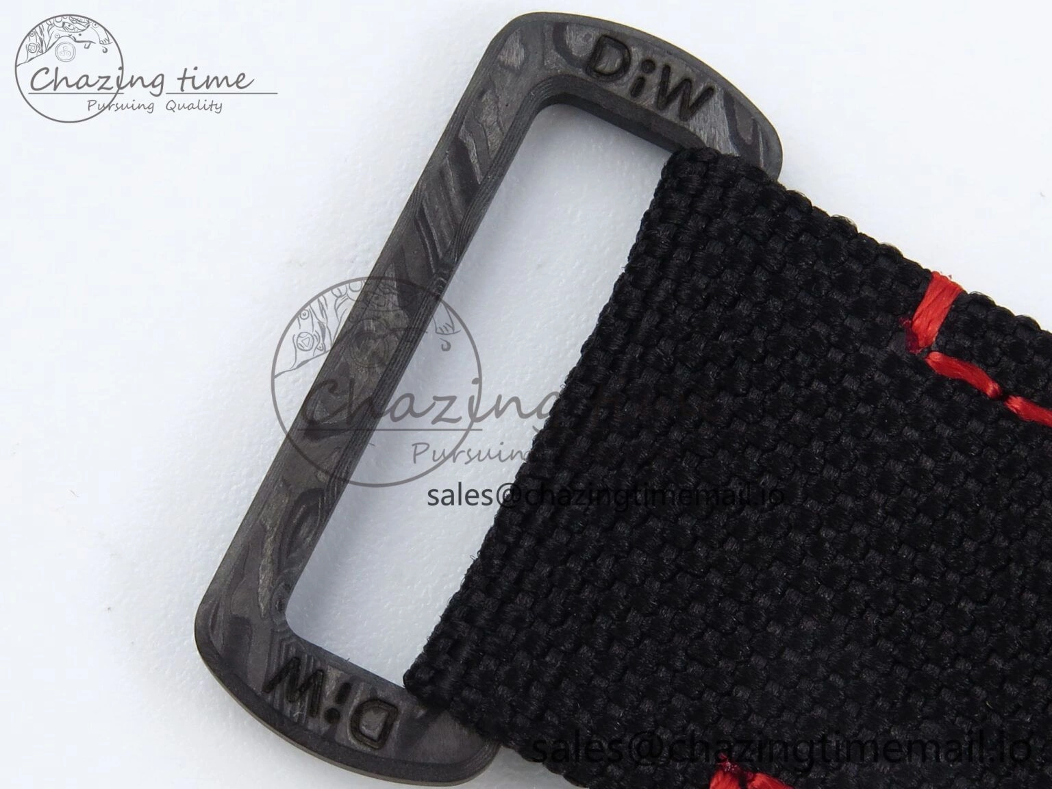 OnTrend Daytona DIW Black Carbon DIWF Best Edition Carbon Dial on Black Nylon Strap DD 493