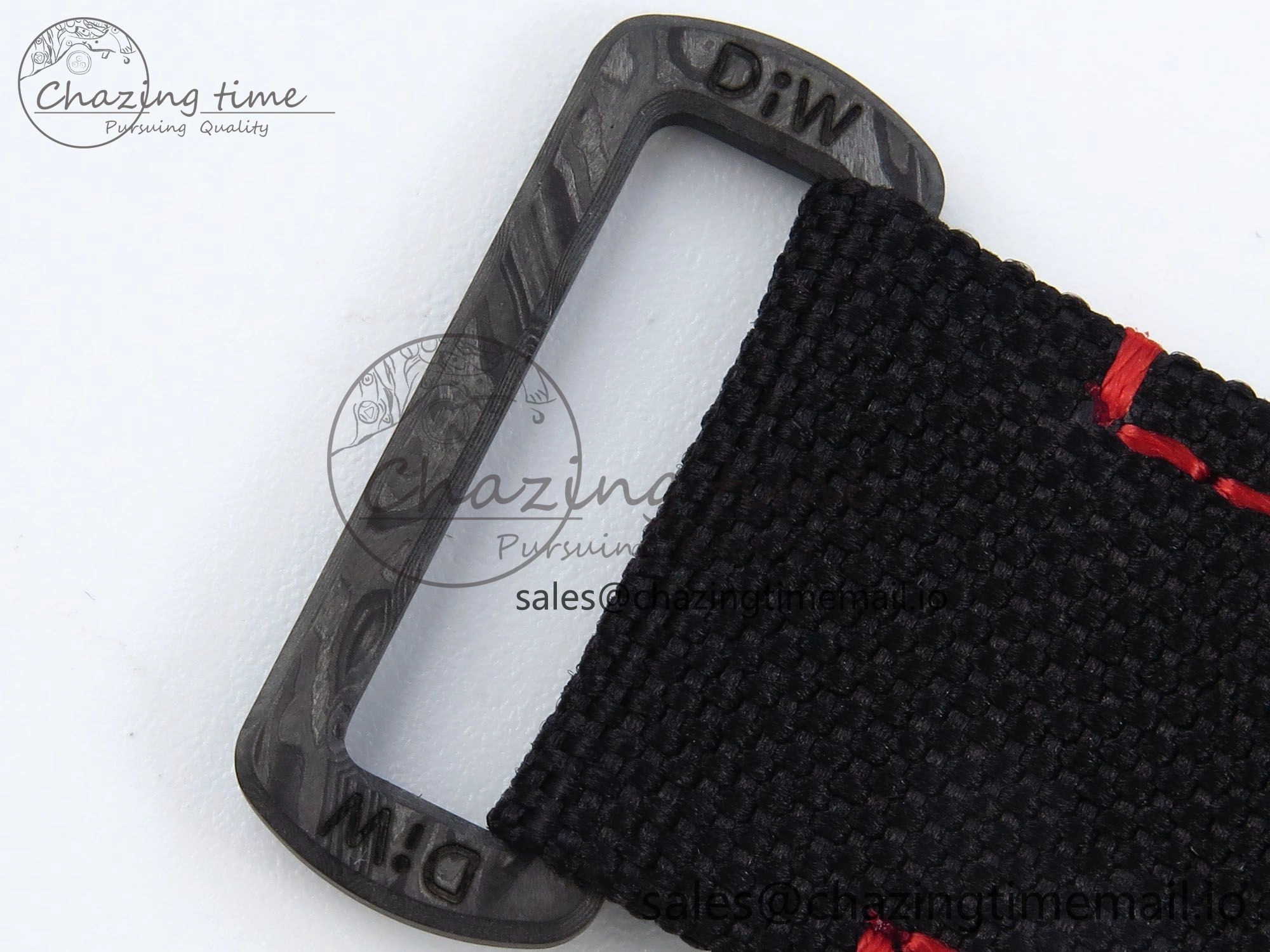 OnTrend Daytona DIW Black Carbon DIWF Best Edition Carbon Dial on Black Nylon Strap DD 493