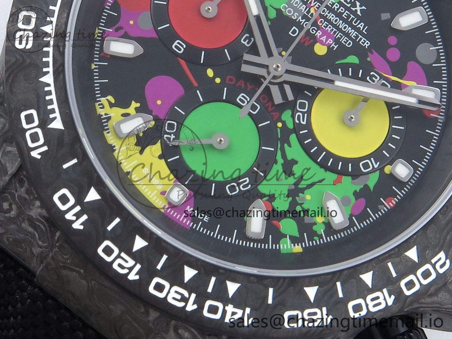 Daytona DIW Black Carbon DIWF Best Edition  Dial on Black Nylon Strap DD Versatile 492