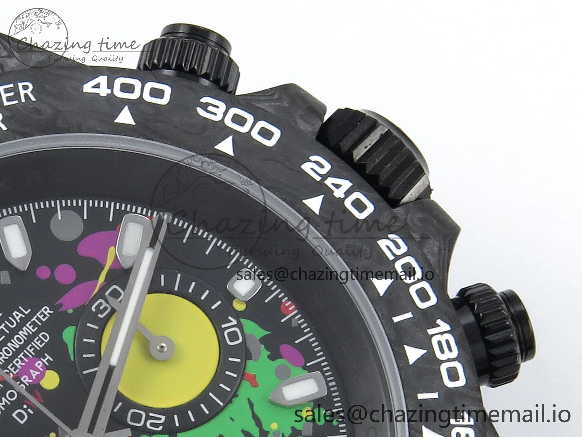 Daytona DIW Black Carbon DIWF Best Edition  Dial on Black Nylon Strap DD Versatile 492
