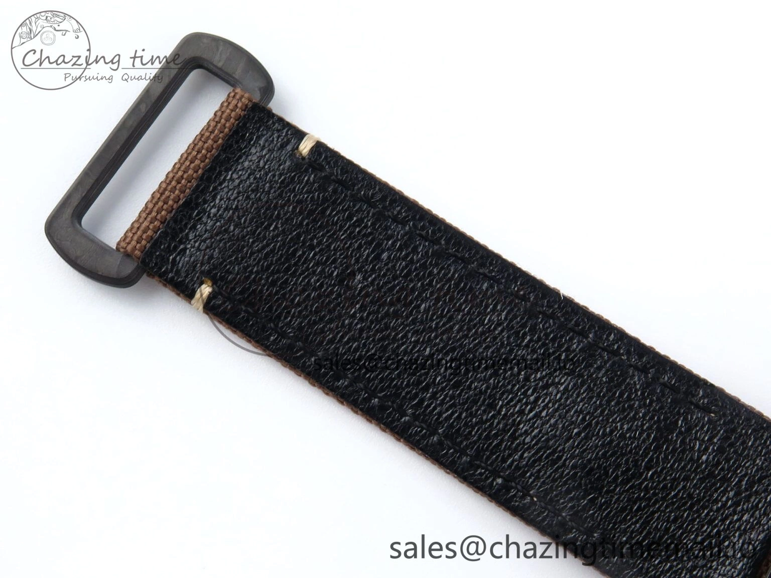 Daytona DIW Black Carbon DIWF Best Edition Skeleton Dial Green Diamonds Bezel on Brown Nylon Strap DD Affordable 458