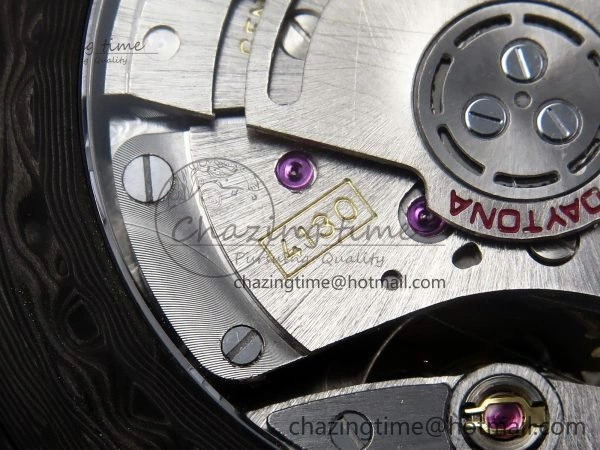 FreshLook Daytona DIW Carbon Case DIWF Edition Black Dial Rainbow Diamonds Bezel on Brown Nylon Strap A 1666