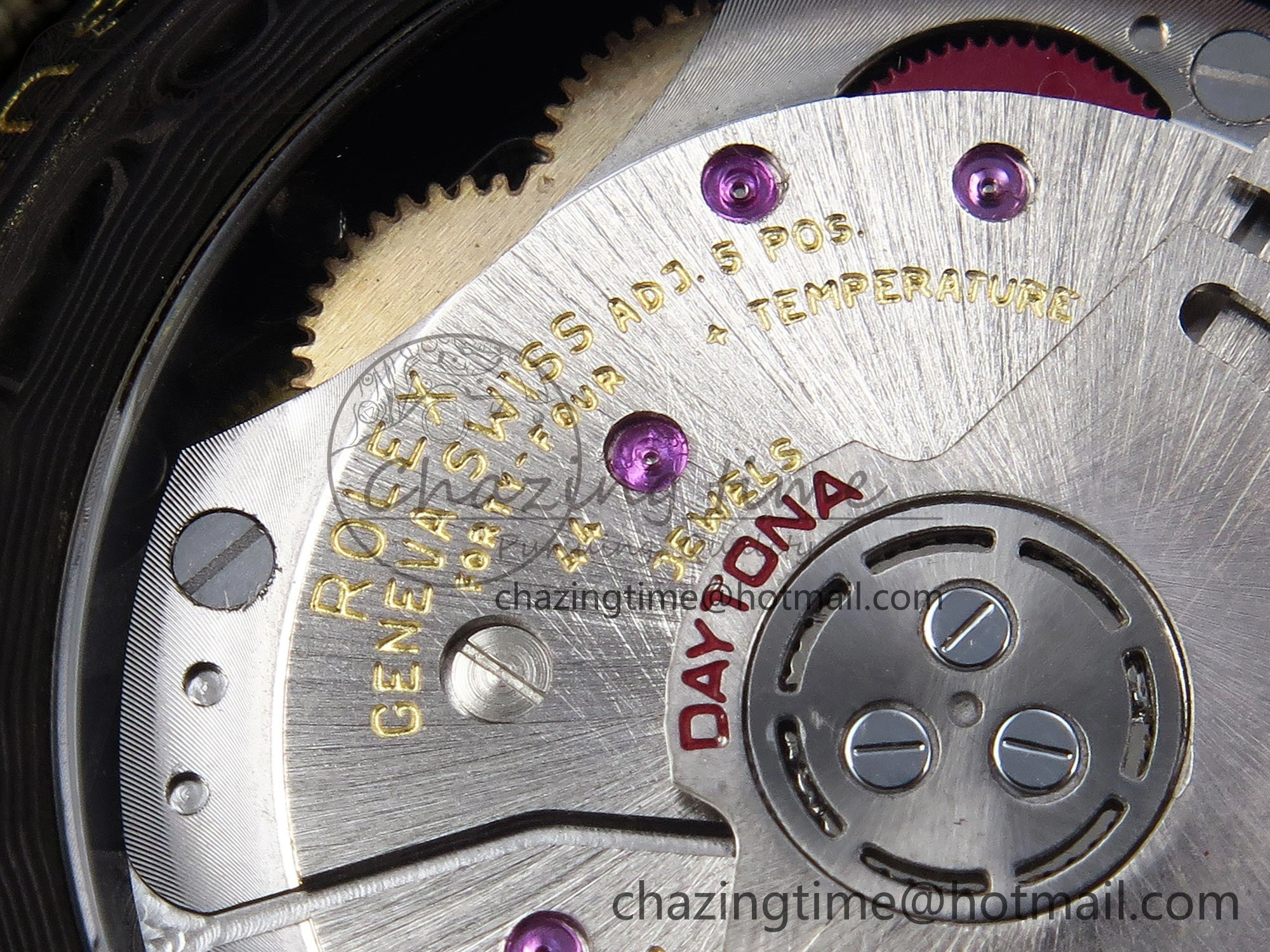 FreshLook Daytona DIW Carbon Case DIWF Edition Black Dial Rainbow Diamonds Bezel on Brown Nylon Strap A 1666