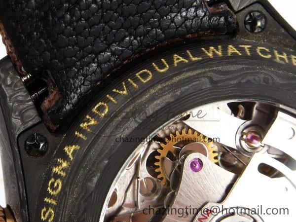 FreshLook Daytona DIW Carbon Case DIWF Edition Black Dial Rainbow Diamonds Bezel on Brown Nylon Strap A 1666